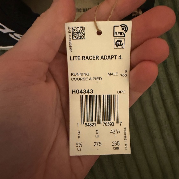 adidas Black and White Slip-On Athletic Sneakers - Picture 4 of 4